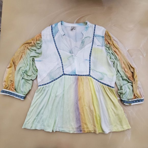 Super cute Bl^nk London x Anthropologie Renata Tie Dye Top - Picture 6 of 7